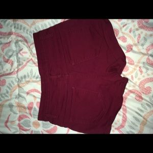 🔥maroon high waisted shorts🔥